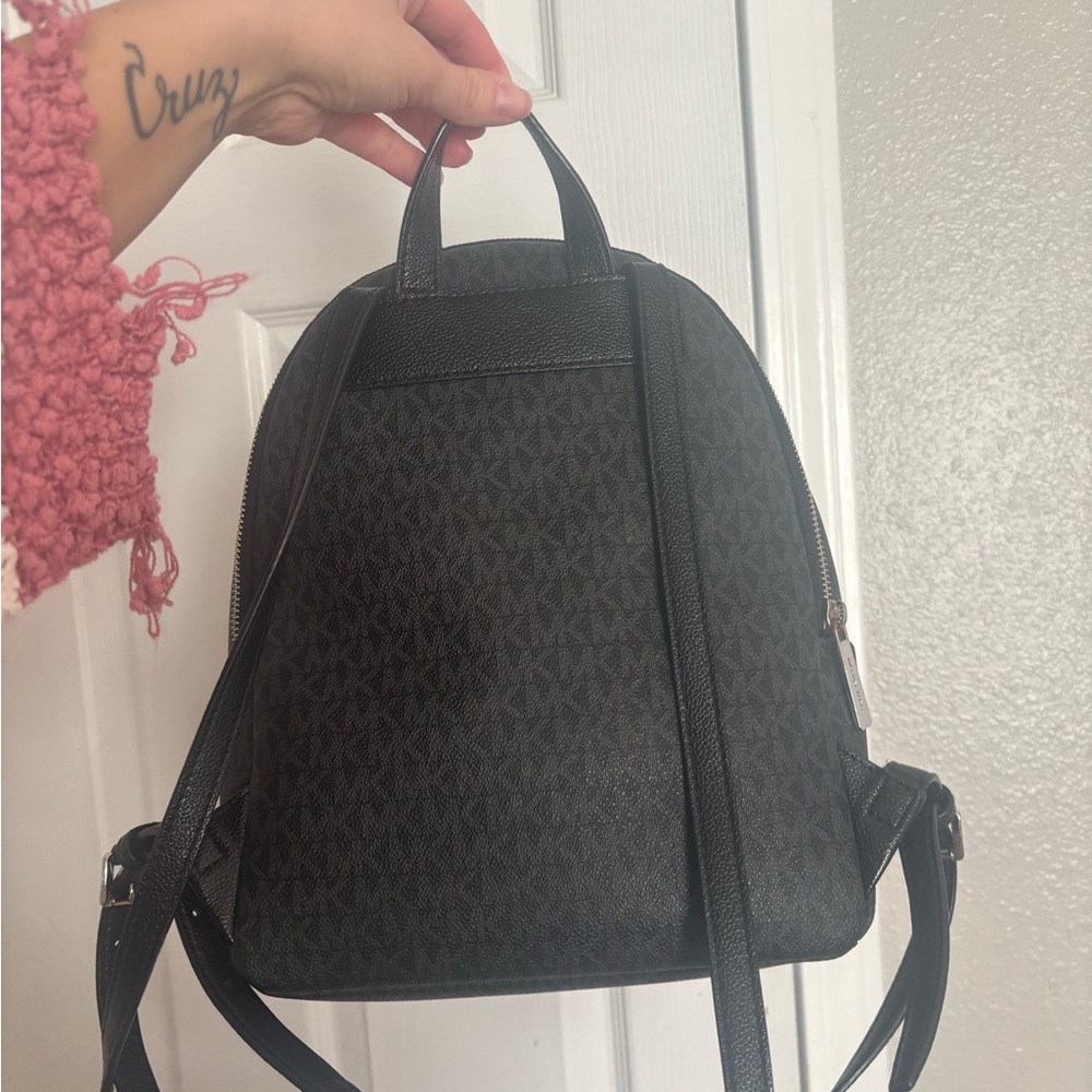 Michael Kors Black Backpack Textured Compact Design
